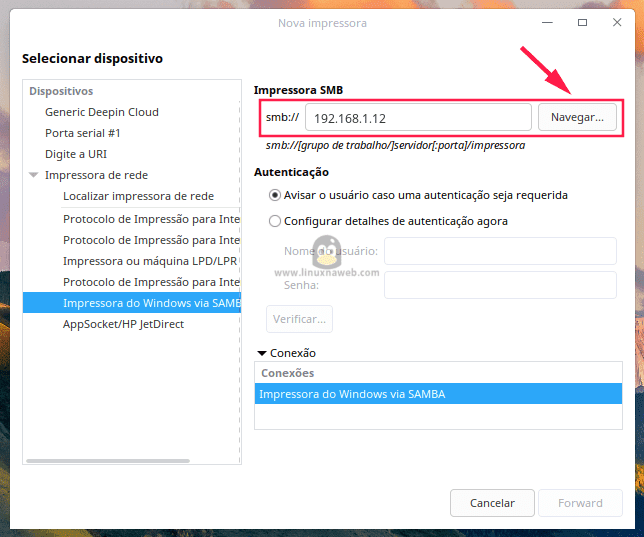 Configurando o Linux em fila de impressão