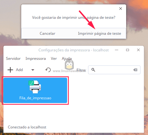 Configurando o Linux em fila de impressão