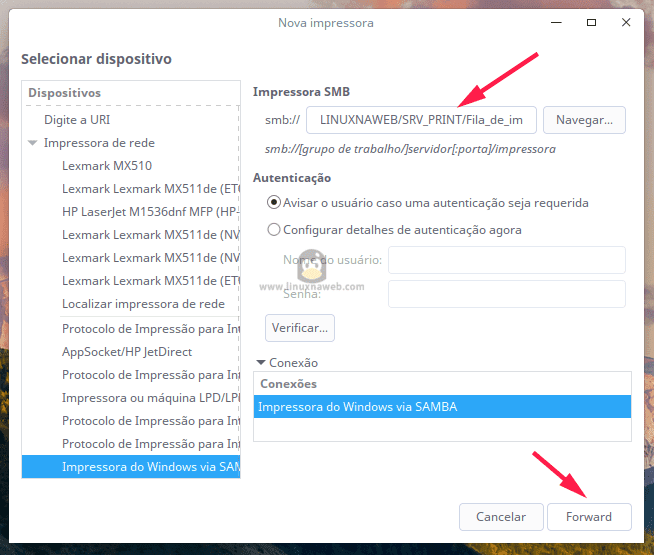 Configurando o Linux em fila de impressão
