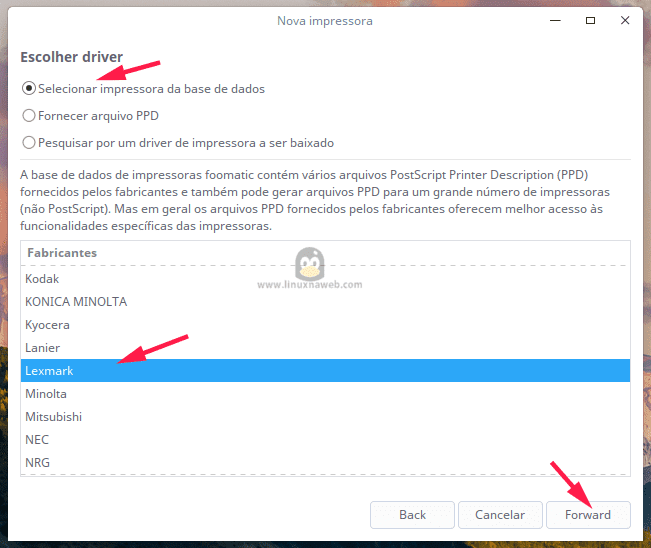 Configurando o Linux em fila de impressão