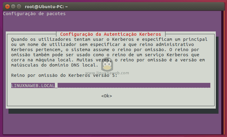 Ingressando Ubuntu no domínio