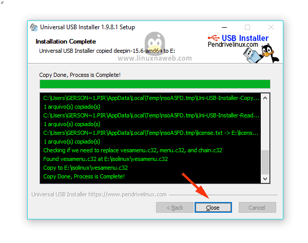 Usb universall installer